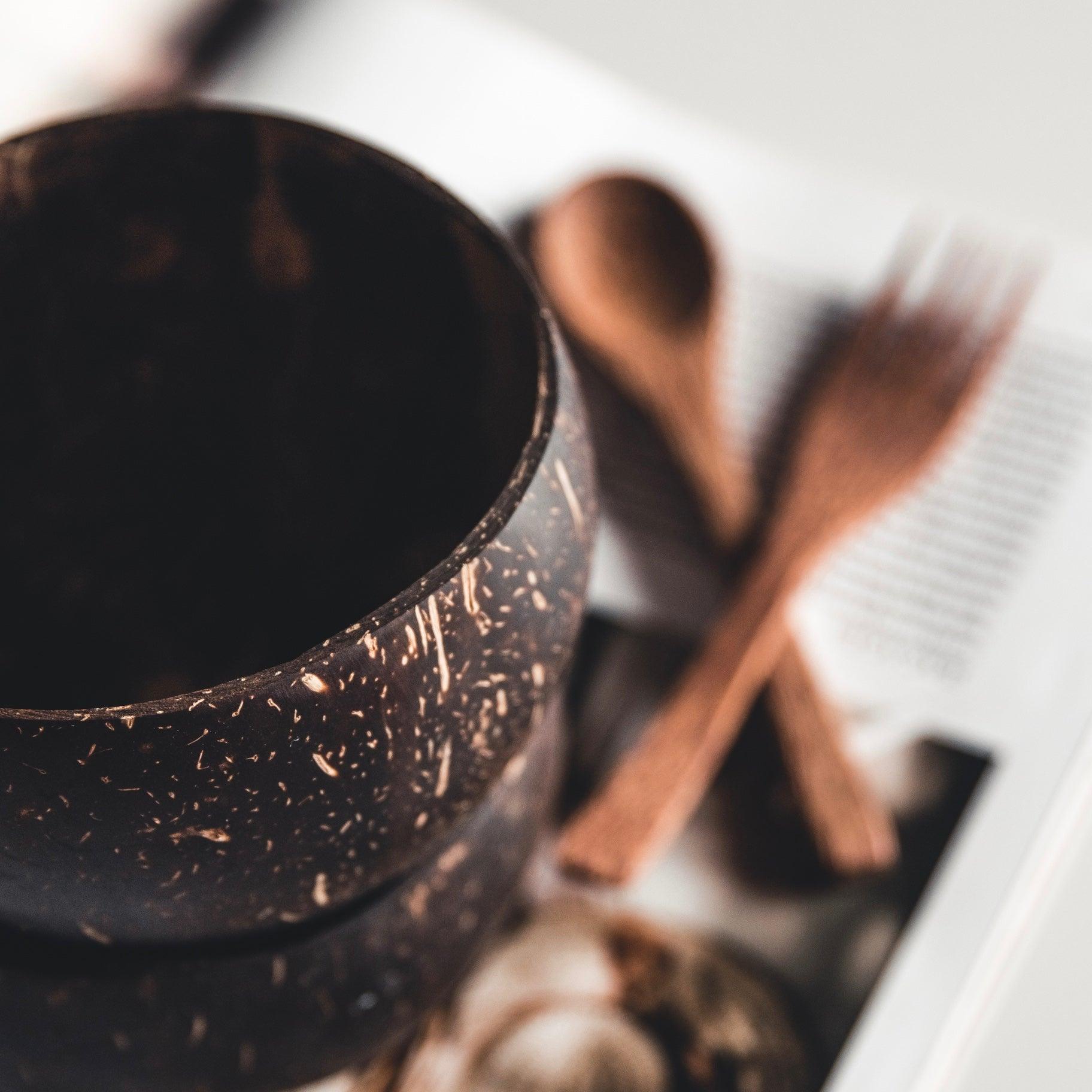 Jumbo Coconut Bowl Bundle (2pc) | Save 10%! - Coco Bowls | Organic Coconut Bowls | Bamboo Straws | Zero Waste Goods