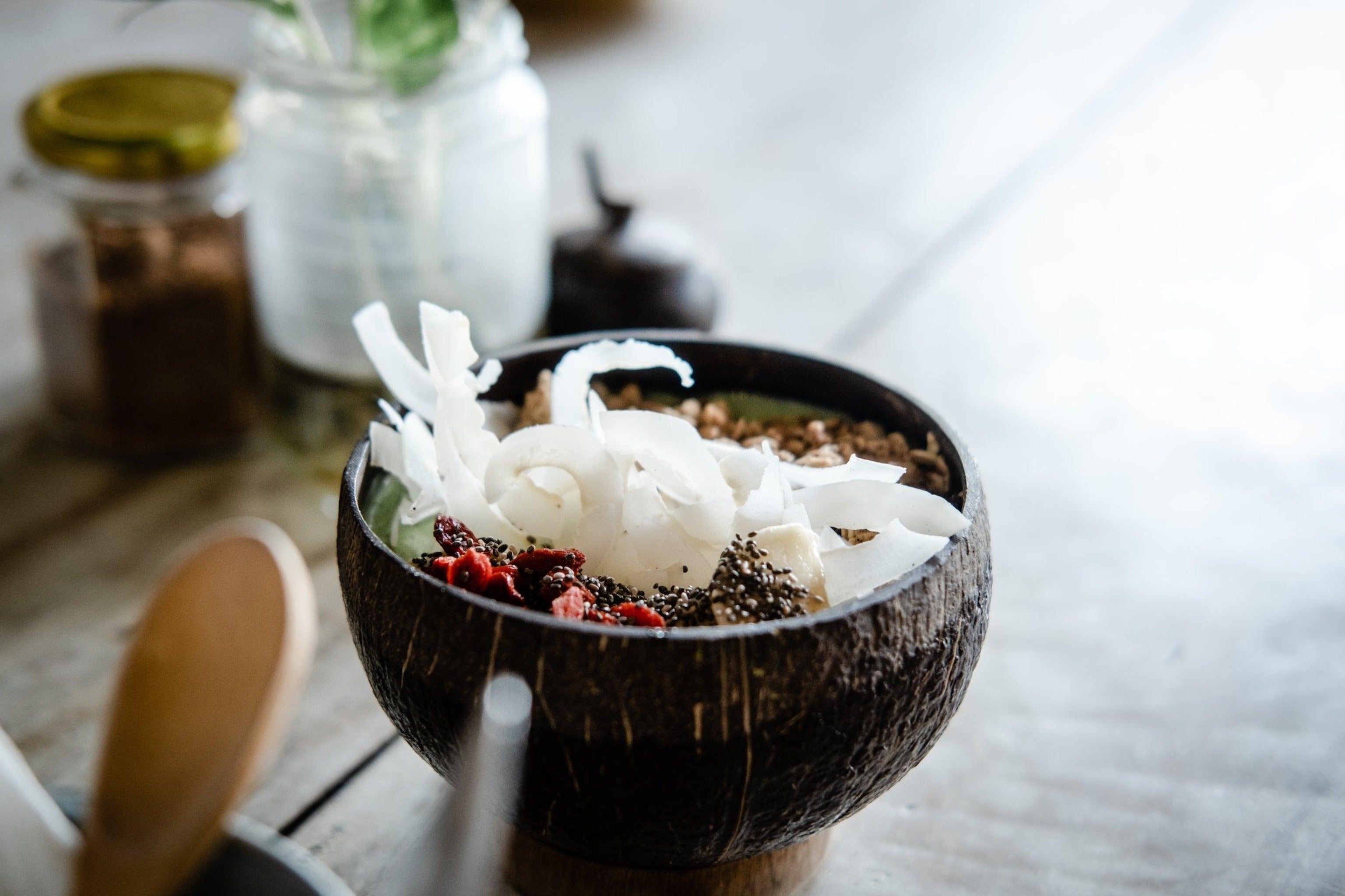 Original Organic Coconut Bowl | Smooth | incl. Boho Spoon - Coco Bowls | Organic Coconut Bowls | Bamboo Straws | Zero Waste Goods