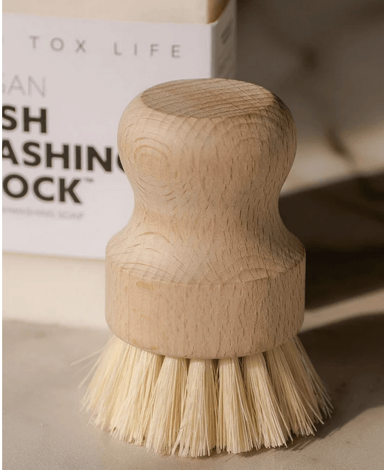 Dish Scrubber Brush Pot Brush Wooden Handle Sisal Bristles Zero Waste  Kitchen Plastic Free 