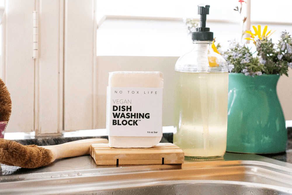 Dish Washing Block | 6oz - Coco Bowls | Organic Coconut Bowls | Bamboo Straws | Zero Waste Goods