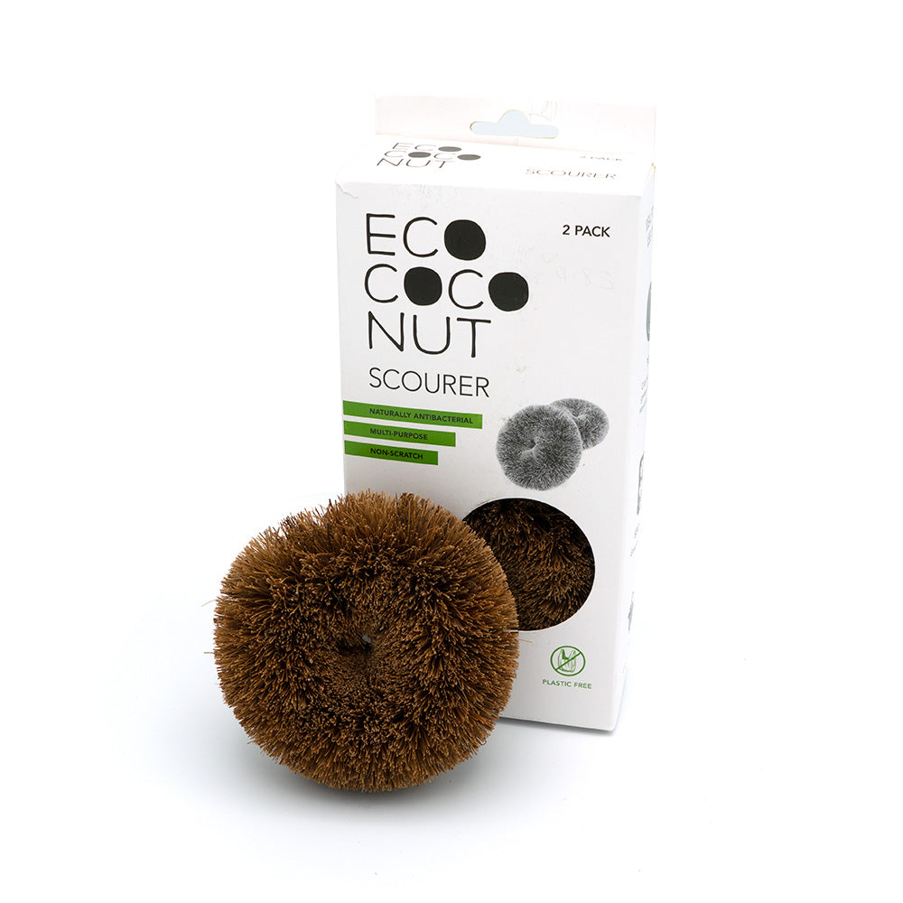 Eco Dish Scourer Twin Pack - Eco-Friendly Coconut Bowls | Sustainable Homeware - CocoBowls